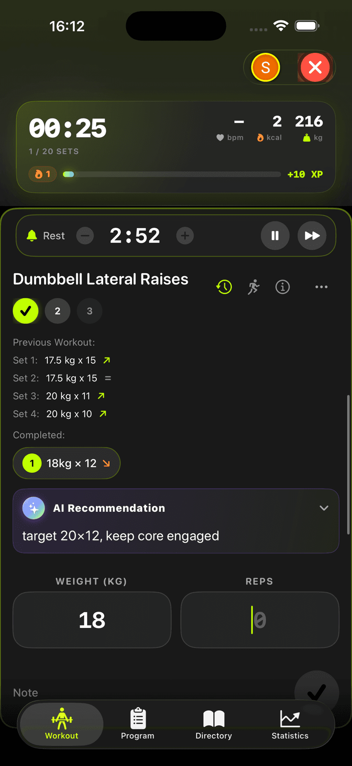 Live workout