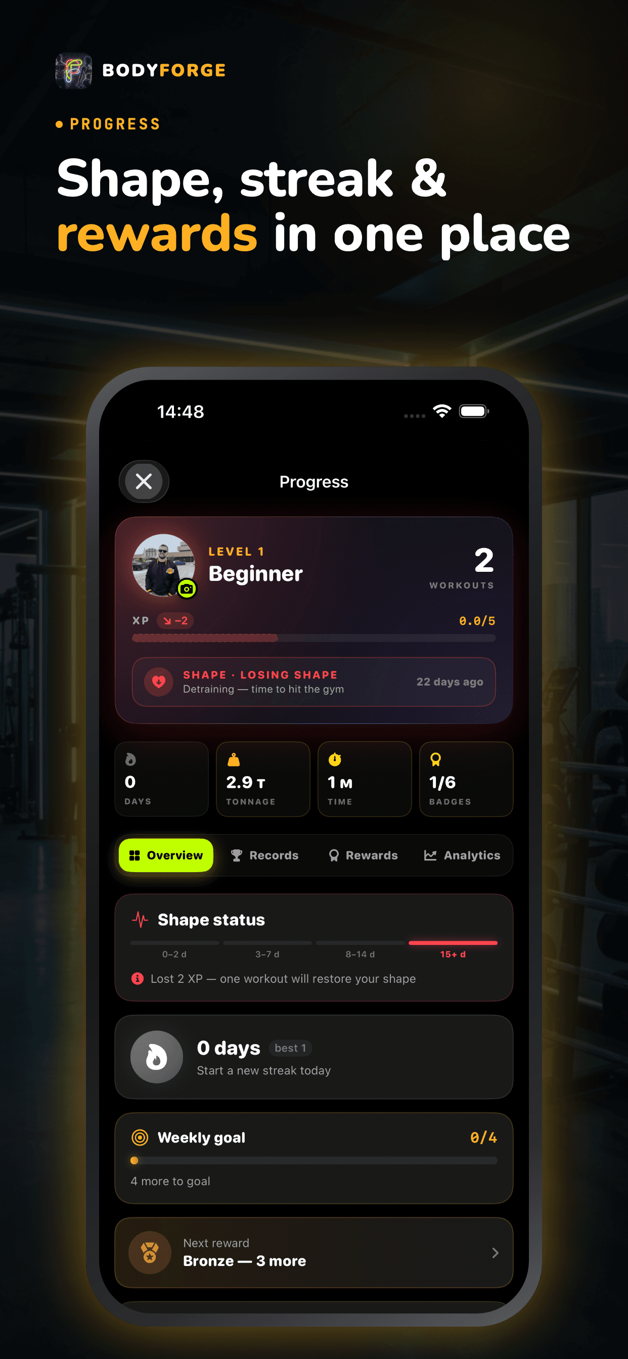 Progress and rewards